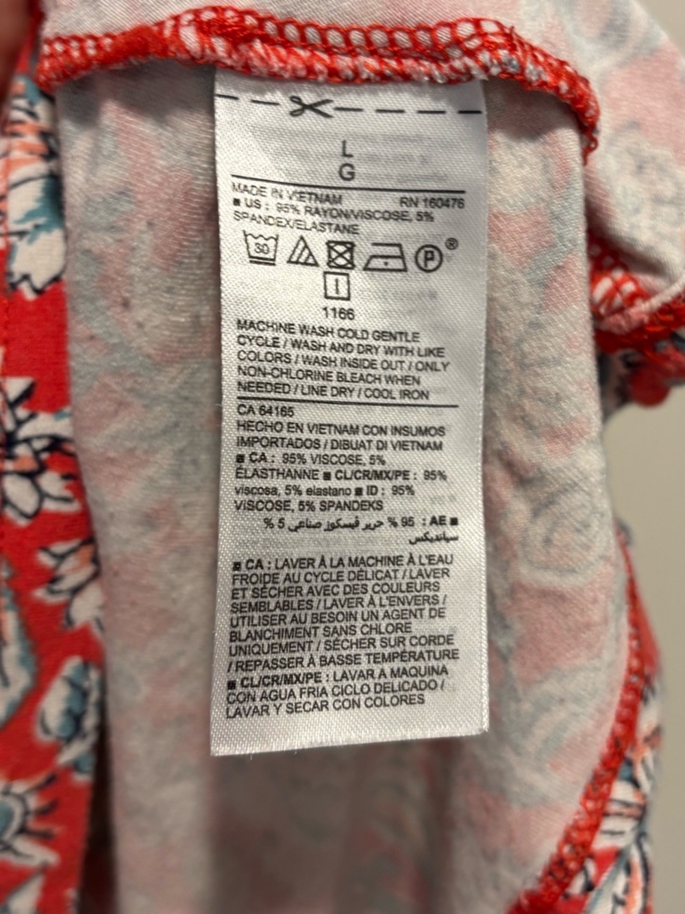 Old Navy Floral Short-Sleeve Red Knit Dress - Picture 2 of 5